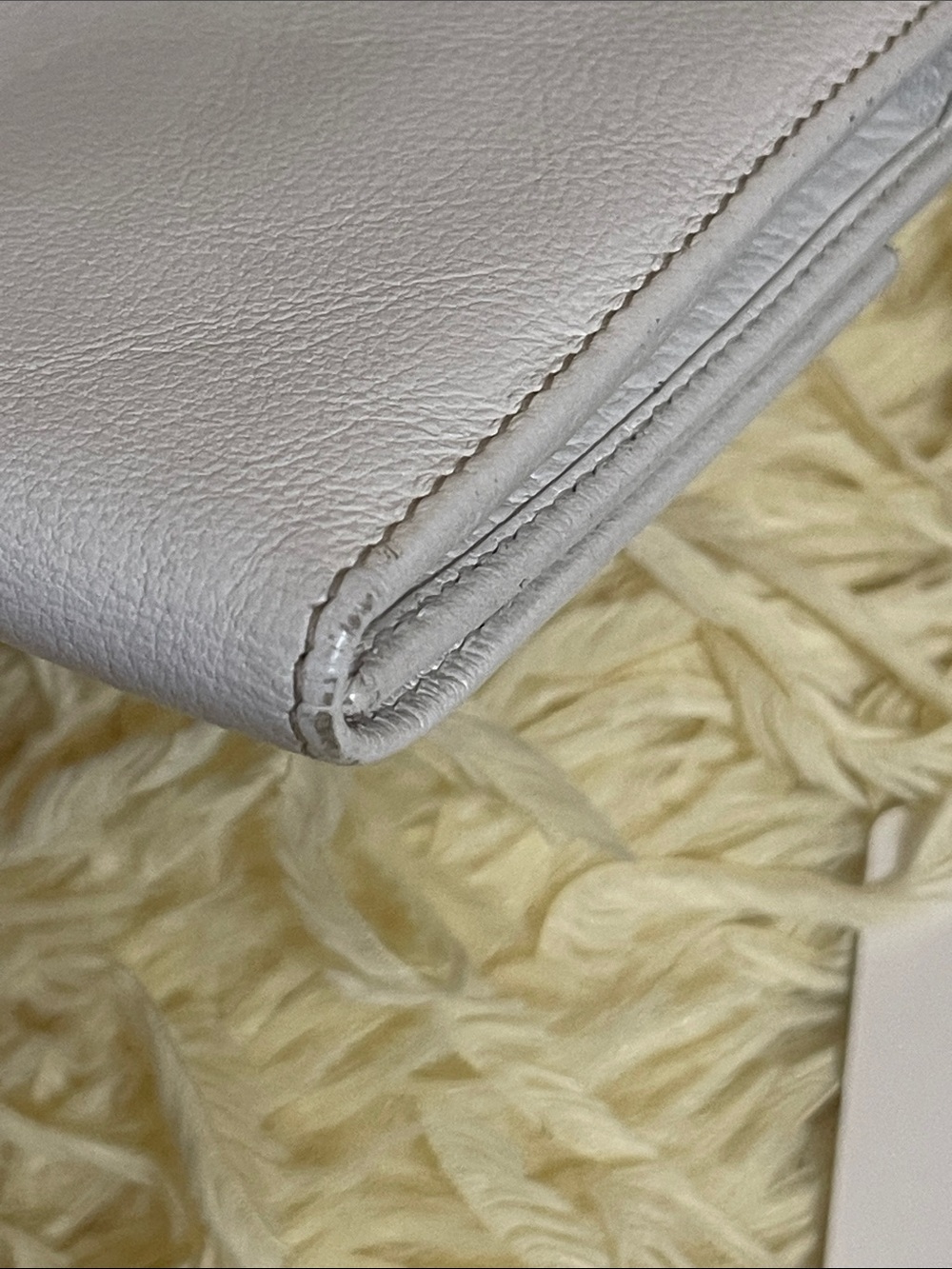 Authentic Vintage Prada Bianco Leather Flap Wallet with Silver Hardware - Picture 16 of 17